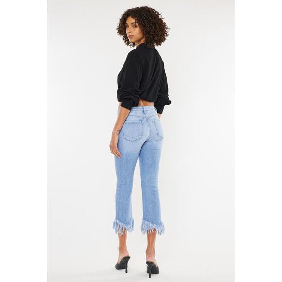 Kan Can High Rise Crop Bootcut Denim Jeans Pants - KC9354M - Size 11/29 - Picture 6 of 10